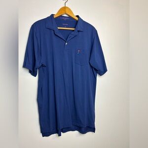 Tuckernut B.Draddy Blue Polo Golf Shirt Mens Size L 92% Pima Cotton Old Money